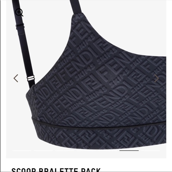 FENDI X SKIMS SCOOP LOGO BRALETTE Pack Size M BLACK/CALIFORNIA Bundle - Picture 5 of 6